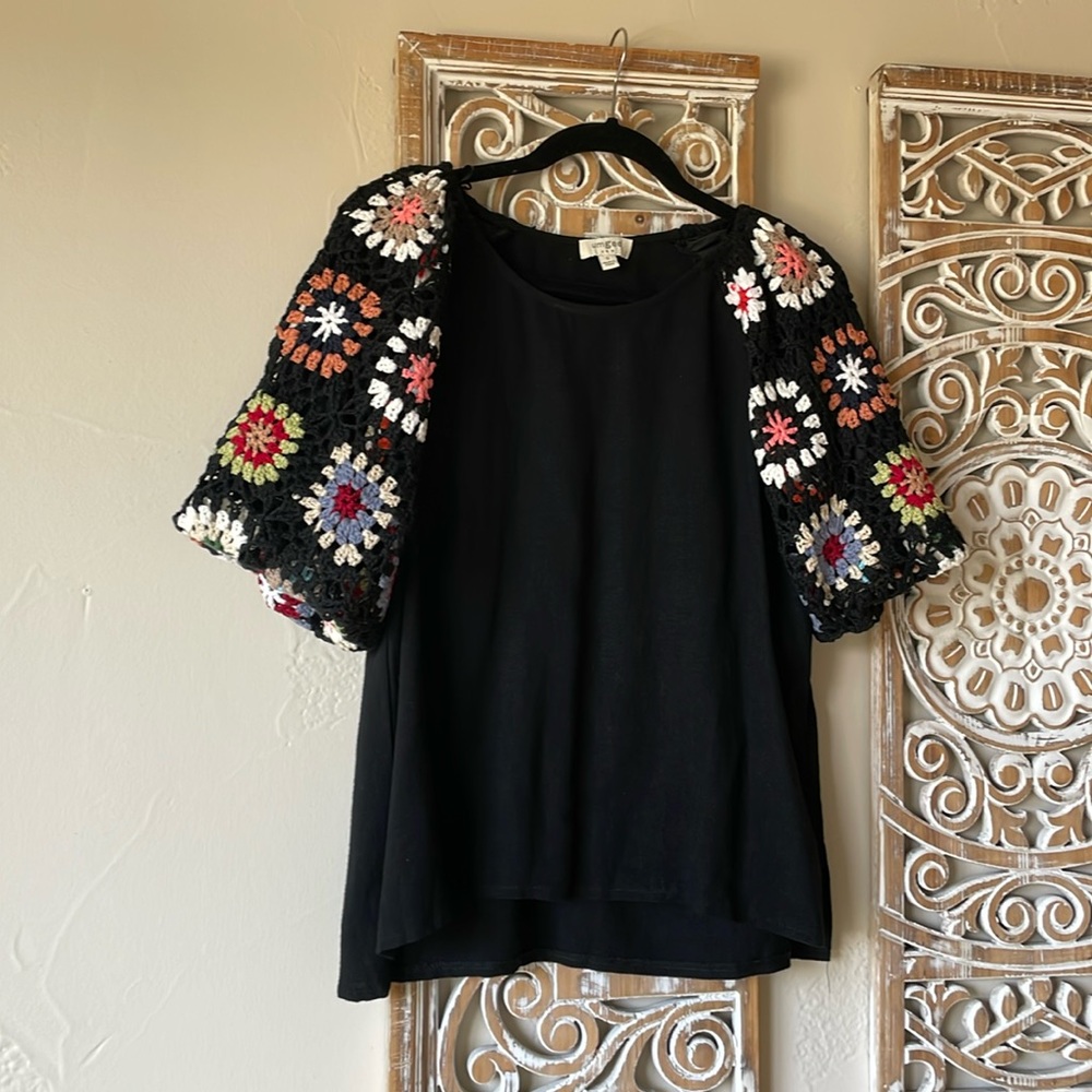 NWOT Umgee Small Mix Media Top